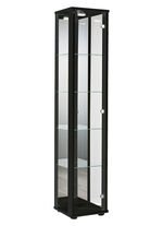 Vitrine, 1-türig, mit LED-Beleuchtung SCHWARZ