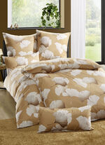 Bettwäsche-Garnitur in Microfaser-Qualität HELLBRAUN