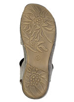 Gemini, modische Damen-Sandalen, Weite G, mit Blüten-Applikationen BRONZE