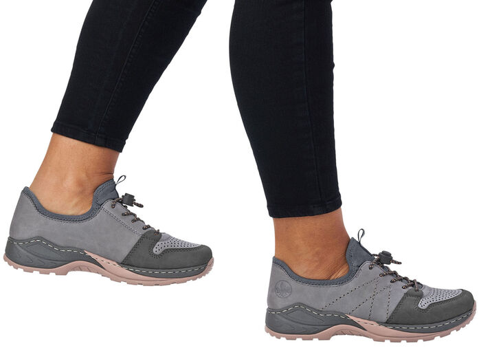 Rieker Sneaker mit herausnehmbarer MemoSoft-Textileinlage GRAU