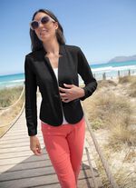 Blusenblazer mit Schulterpolstern SCHWARZ