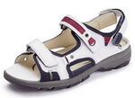 Waldläufer, sportliche Damen-Sandalen, Weite H, mit herausnehmbarem Fussbett WEISS-BLAU-ROT