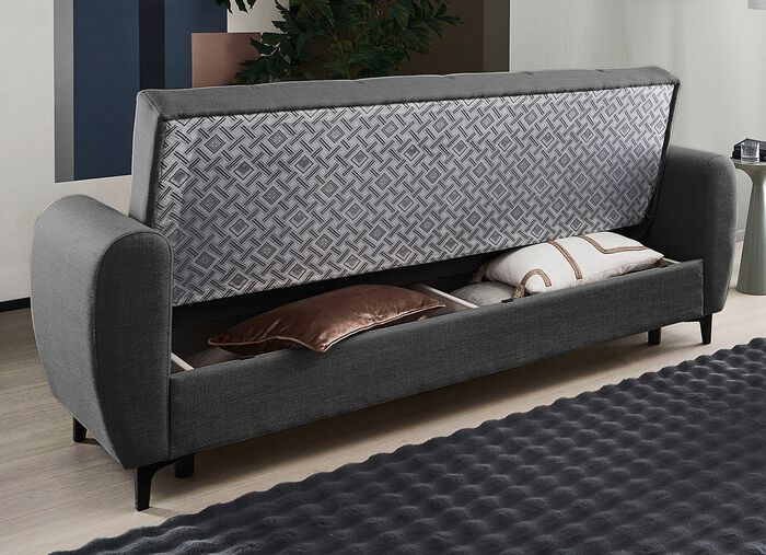 Frei im Raum aufstellbare Polsterm&ouml;bel mit Bettfunktion 