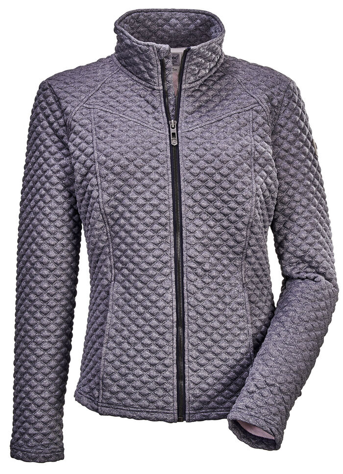Modische Damen-Stretch-Jacke mit Jaquard-Steppmuster GRAFIT