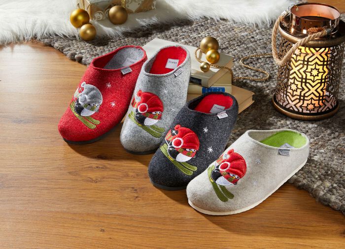 Hausschuh aus Wollfilz 