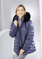 Jacke aus recycelten Fasern SAPHIRBLAU