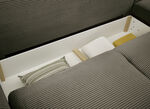 Moderne Polsterecke mit Bettfunktion BRAUN