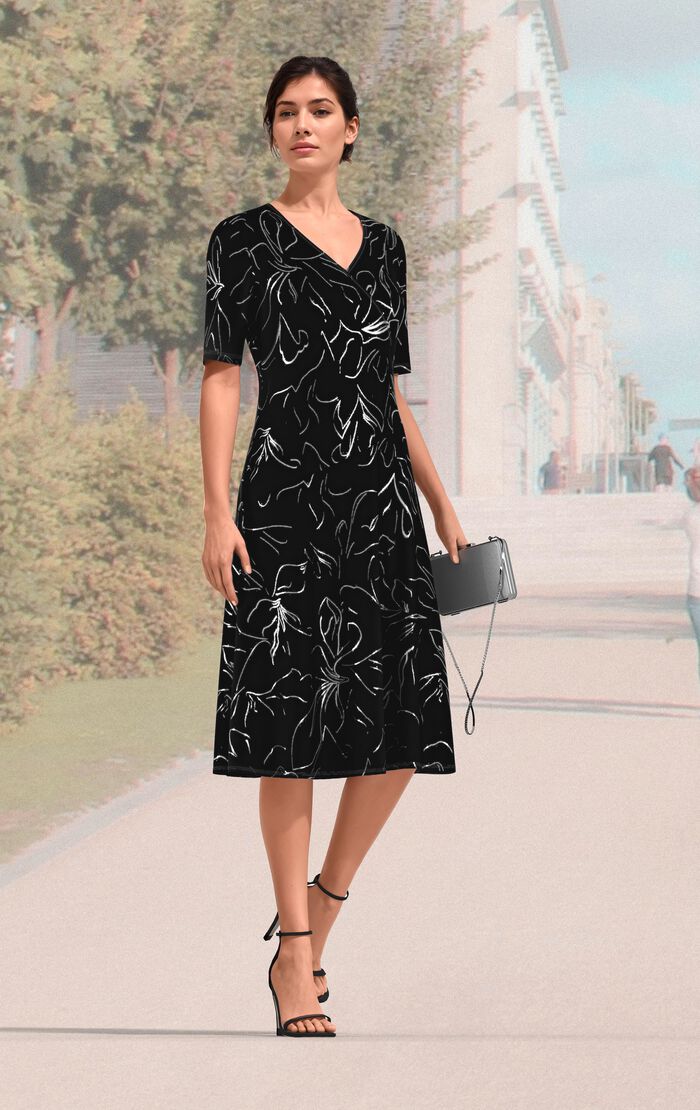 Kleid in Wickeloptik 