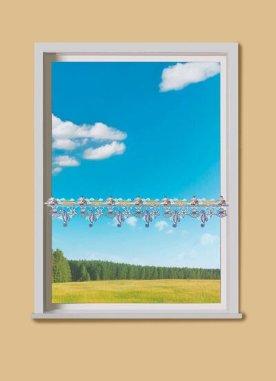 Stangendekoration aus echter Plauener Spitze 