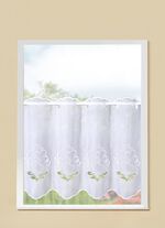 Bestickter Kurzstore mit gebogtem Abschluss 