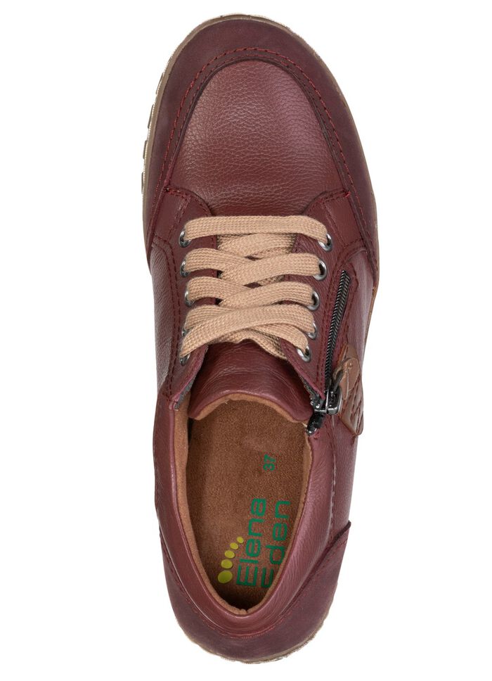 ELENA EDEN, bequeme Damen-Schn&uuml;rschuhe, Weite G, mit herausnehmbarem Fussbett BURGUND