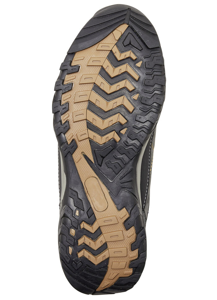 Atmungsaktive Herren-Schnürschuhe, mit herausnehmbarem Fussbett GRAU-SCHWARZ-COGNAC