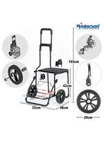 Andersen Einkaufsroller mit Sitzmöglichkeit GRAU