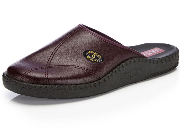 Klassische Herren-Pantoletten, mit anatomisch geformtem Fussbett BORDEAUX