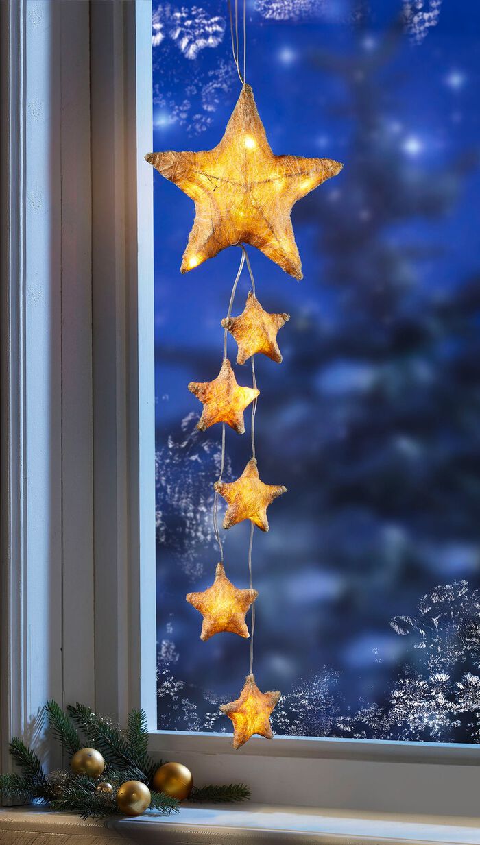 Beleuchteter Sternhänger CREME