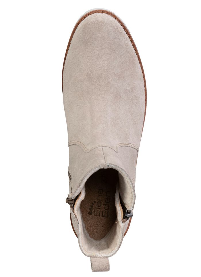 ELENA EDEN Stiefelette aus Veloursleder SAND