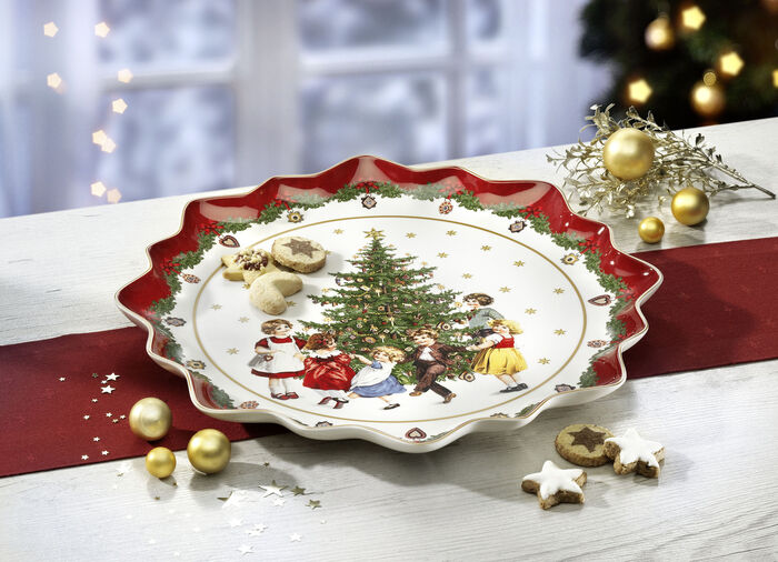 Geb&auml;ckteller aus hochwertigem Porzellan 