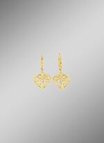 Vergoldete Ohrringe mit Zirkonia 