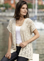 Gilet mit Ajourmuster BEIGE