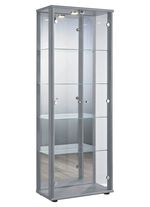 Vitrine, 2-türig, mit LED-Beleuchtung ALU