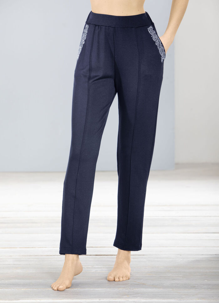 Hose mit Schmucksteinzier MARINE