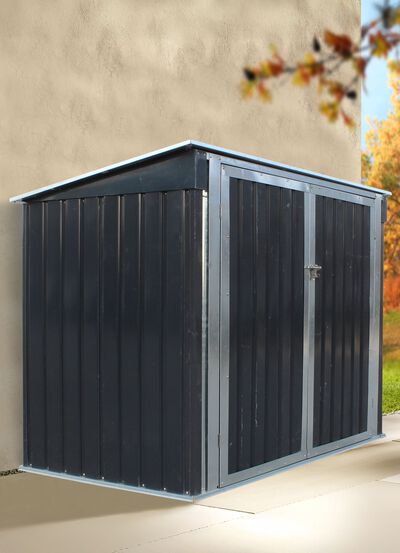 M&uuml;lltonnenschrank aus verzinktem Stahl 