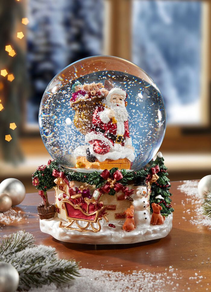 Handgefertigte Spieluhr Schneekugel 