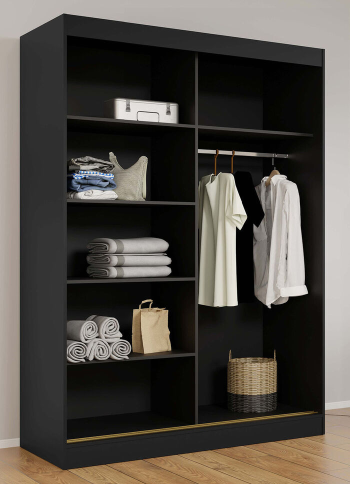 Moderner Schwebet&uuml;renschrank SCHWARZ