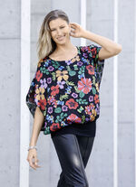 Poncho-Tunika mit eingearbeitetem Top 