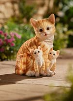 Beleuchtete Katzenfamilie 