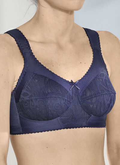 BH mit unterlegter Elastikspitze  BH mit unterlegter Elastikspitze