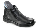 Wetterfeste Stiefelette mit zwei Reissverschlüssen SCHWARZ