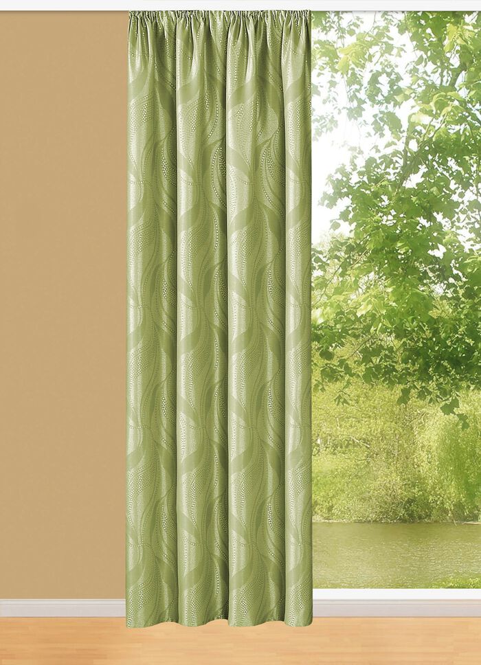 Dekoschal mit Kr&auml;uselband GR&Uuml;N