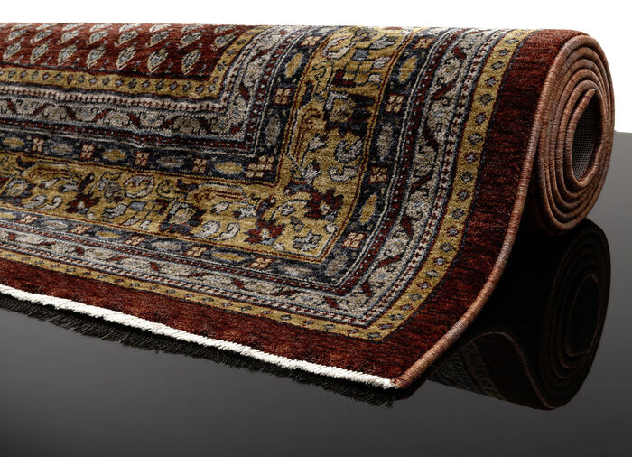 Klassisch schöne Brücken und Teppiche mit hoher Flordichte ROT