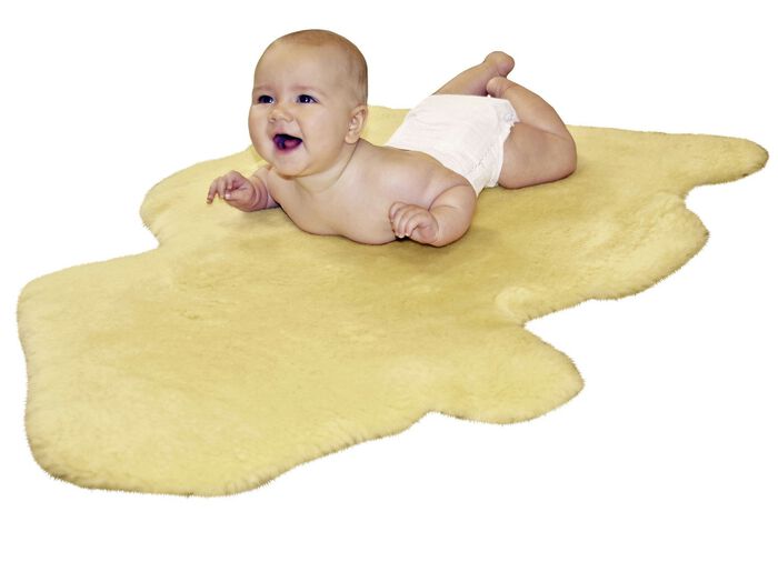 Baby-Lammfell aus hochwertigem Merino-Lammfell, 