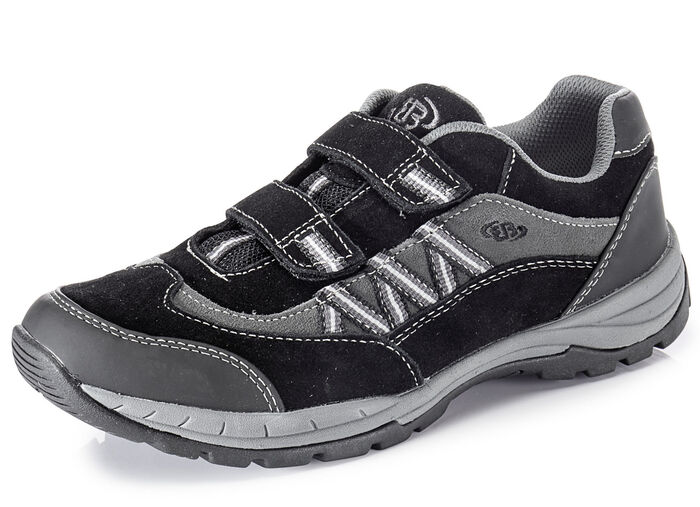 Sportliche Herren-Slipper, mit herausnehmbarem Fussbett SCHWARZ-GRAU