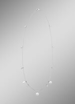 Halskette mit S&uuml;sswasser-Zuchtperlen und synth. Zirkonia 