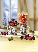 Mit Pralinen gefüllte Porzellantassen, 2er-Set 