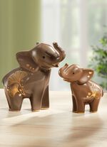 Goebel Elefant mit Echtgoldauflage BRAUN