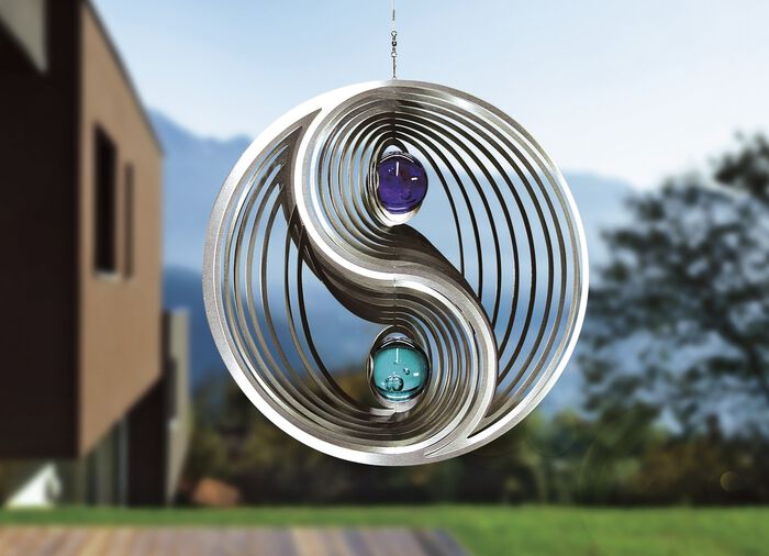 Windspiel und Windspielhalter SILBER