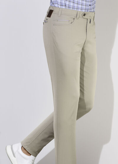 &laquo;Br&uuml;hl&raquo;-Hose mit Bund&uuml;bertritt in 3 Farben 