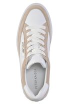 Peter Kaiser Schn&uuml;r-Sneaker aus Nappa- und Veloursleder WEISS-BEIGE