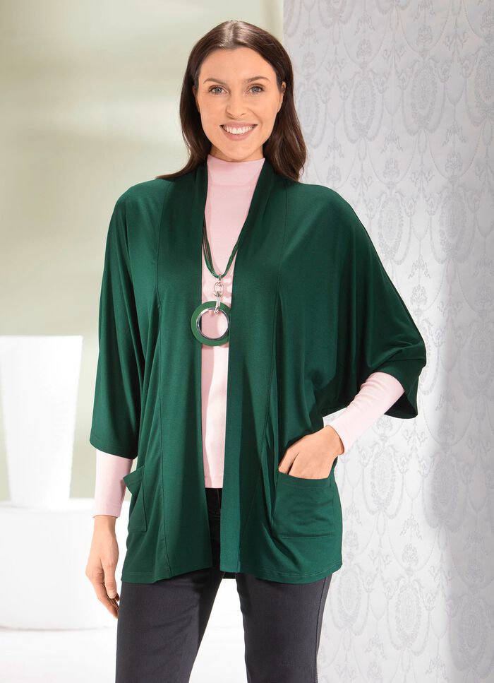 Shirtjacke in verschlussloser Form in 2 Farben GR&Uuml;N