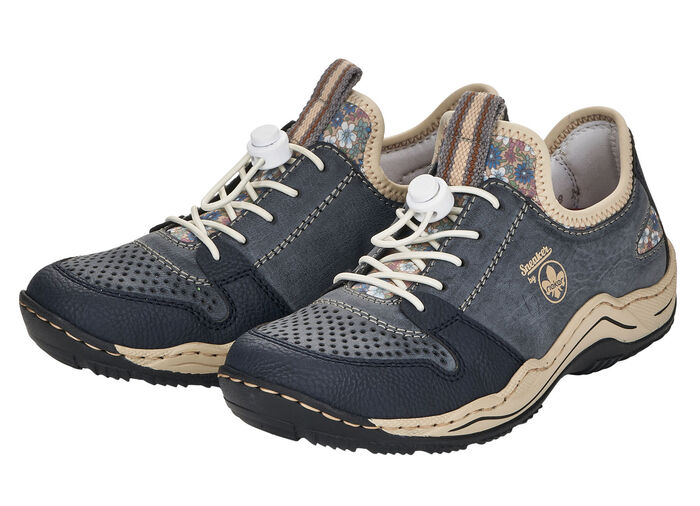Rieker, sportliche Damen-Sneaker, mit herausnehmbarem Fussbett JEANS-BEIGE