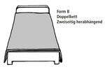 Tagesdecke und Kissenbezüge mit Bandeinfassung TAUPE