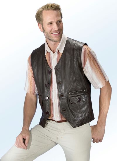 «Redpoint»-Ledergilet in 2 Farben 
