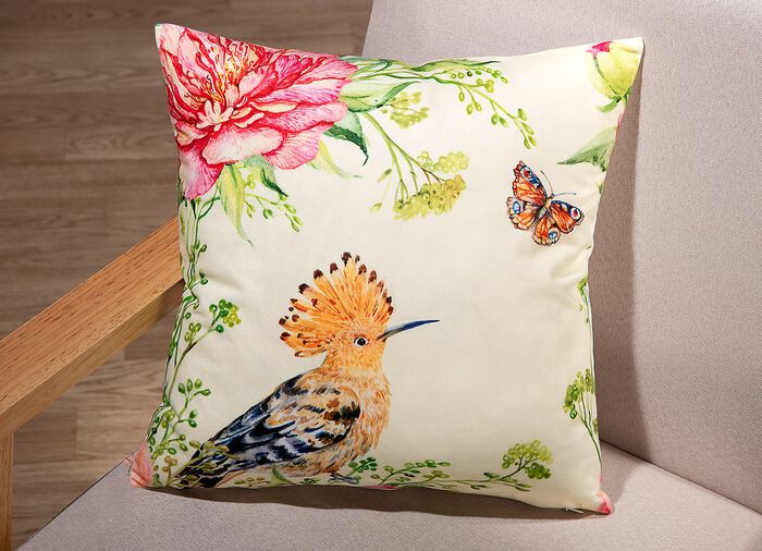 Kissenbezug mit Wiedehopf-Motiv 