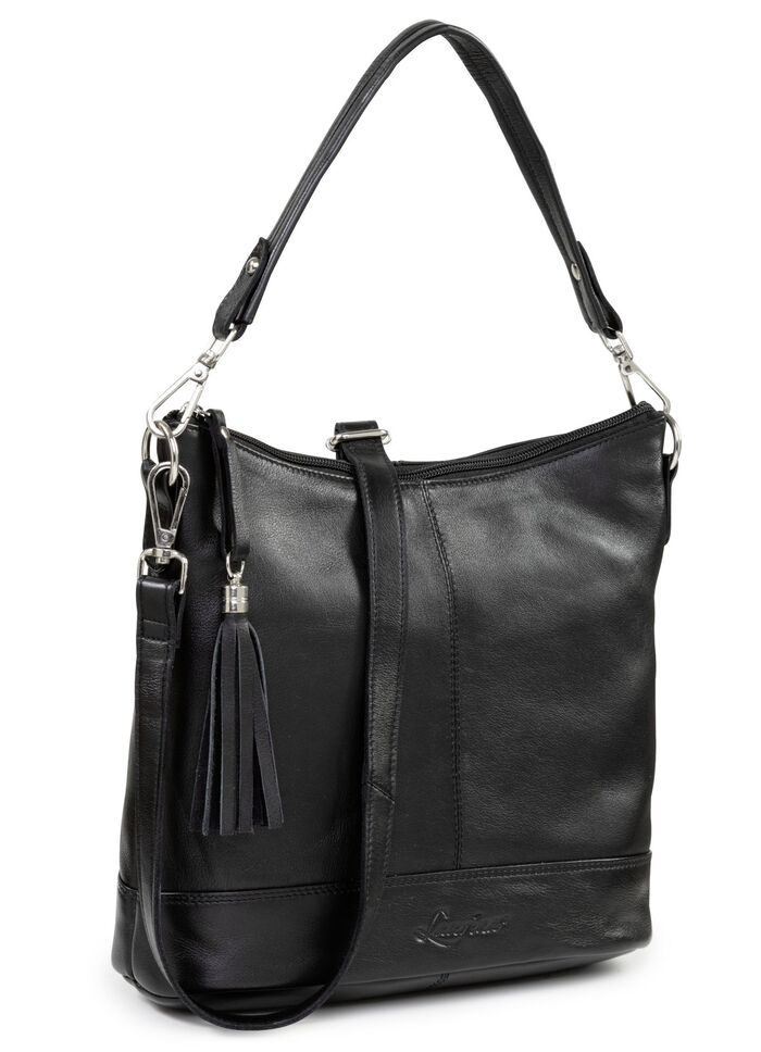 Laurina, Tasche, Damen, mit verstellbarem, abnehmbarem Umh&auml;ngeriemen SCHWARZ