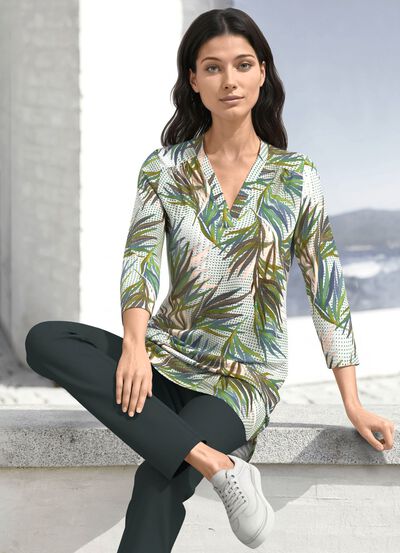 Shirt-Tunika mit Viskose 