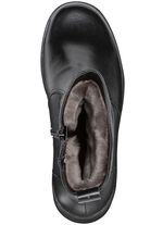 ELENA EDEN, gef&uuml;tterte Damen-Stiefeletten, Winterschuhe, Weite H, mit Lammfell SCHWARZ